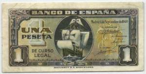 1 Peseta 4.9.1940
